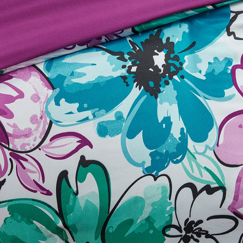 King/Cal King Floral Comforter Set Media 3