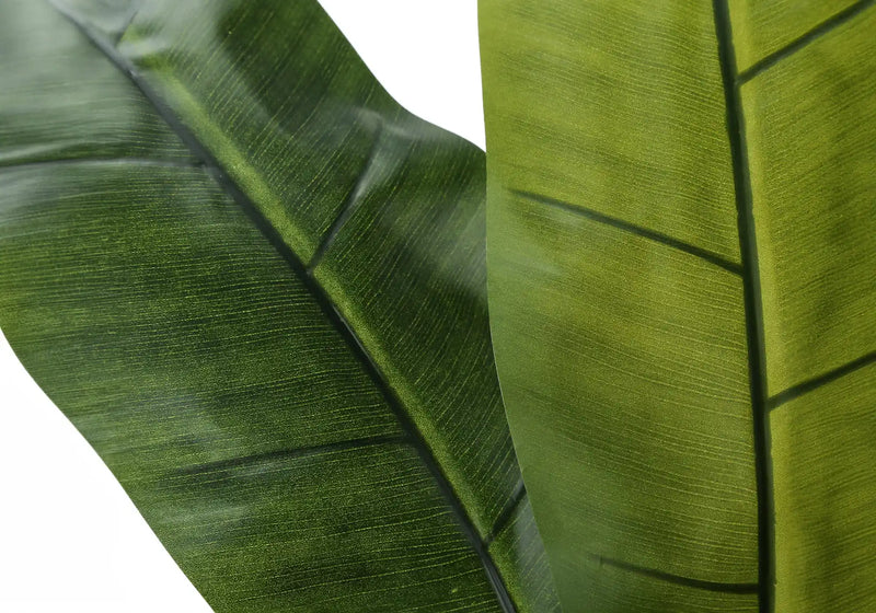 Artificial Plant, 55' Tall, Banana Tree, Indoor, Faux, Fake, Floor, Greenery, Potted, Real Touch, Decorative, Green Leaves, Black Pot
