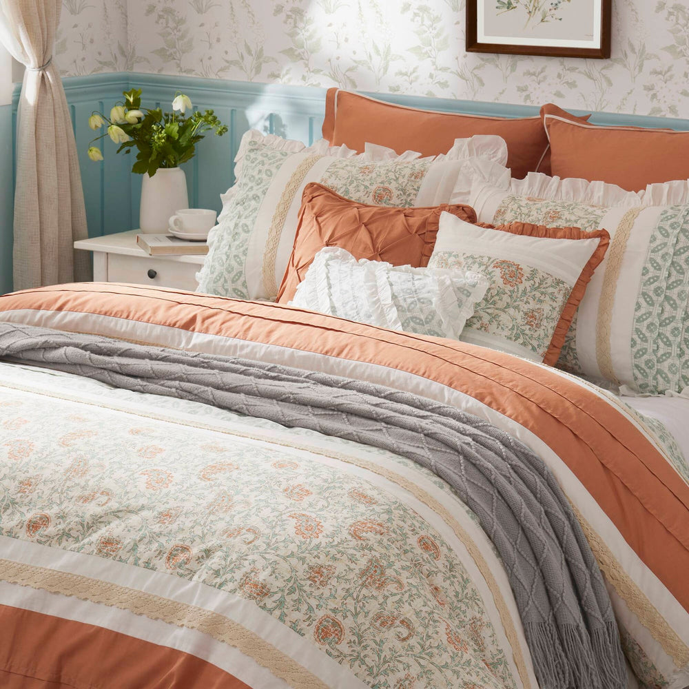 9 Piece Cotton Percale Comforter Set Coral Cal King Media 17