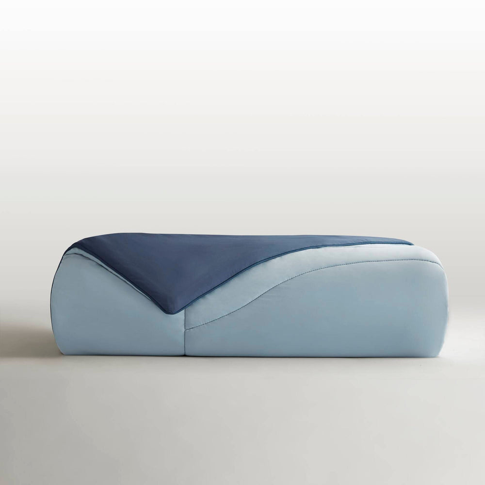 1-Piece Full/Queen Reversible Tencel Comforter Blanket,Blue Media 10