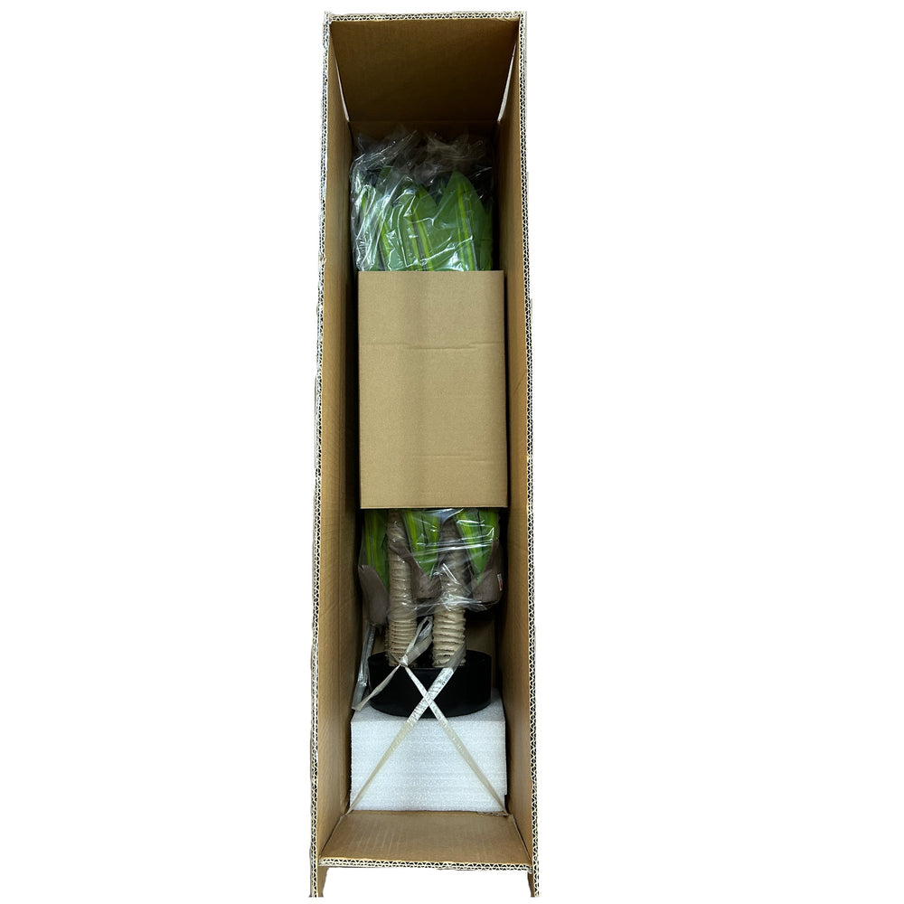 5' Artificial Dracaena Tree with Black Plastic Pot, 1pc/set Media 6
