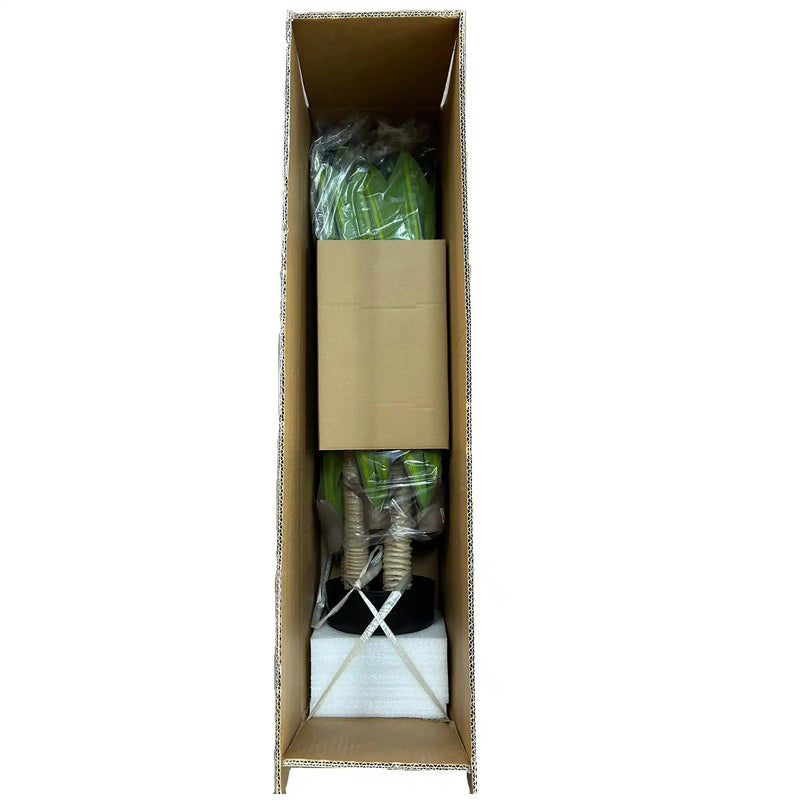 5' Artificial Dracaena Tree with Black Plastic Pot, 1pc/set