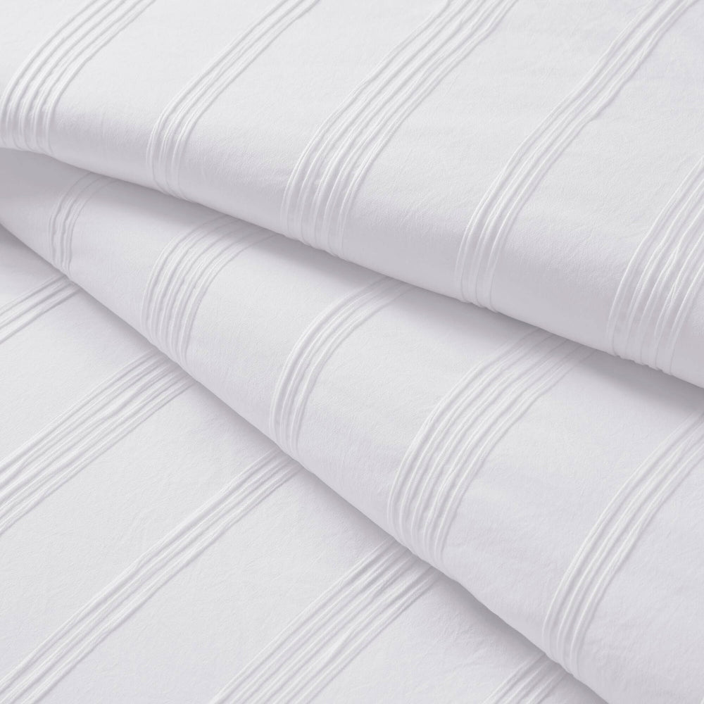 3-Piece King Woven Striped Duvet Set Media 2