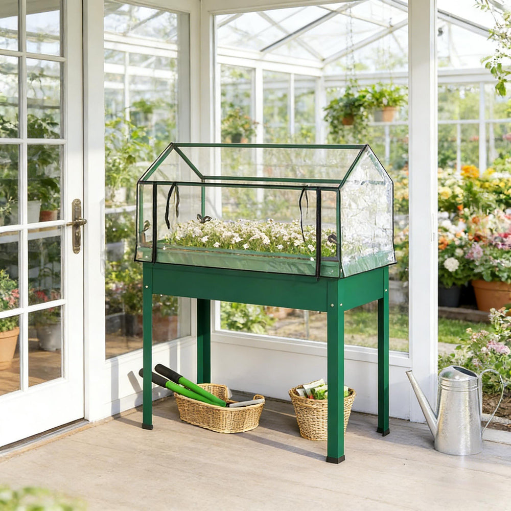 Modern Elevated Garden Box,Plant Bed Media 6