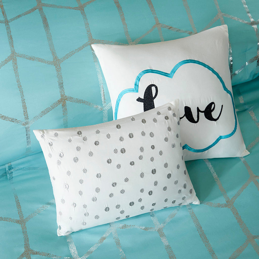 King/Cal King Metallic Printed Comforter Set Media 12