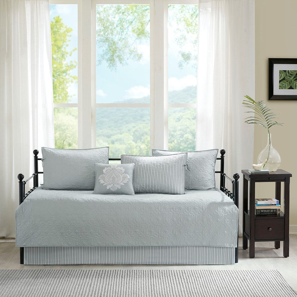 6 Piece Reversible Daybed Cover Set Grey Daybed Media 4