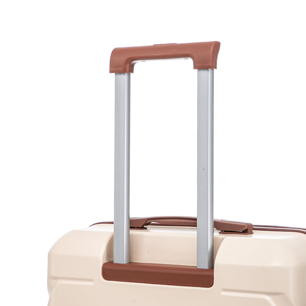 Abs Luggage Set 20 24 28 Inches 3 Piece Beige Durable Spinner Wheels & Combination Lock Media 13