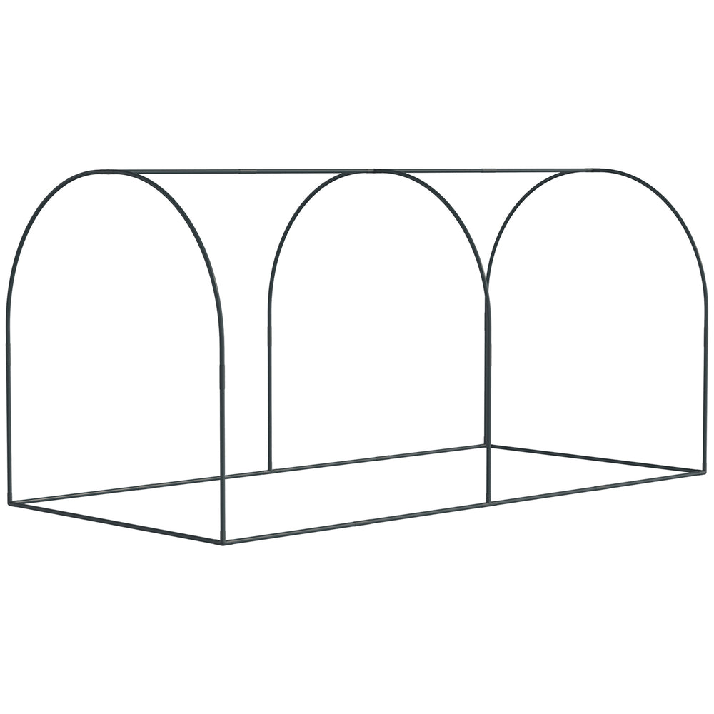 Outsunny 8' x 4' Crop Cage, Plant Protection Tent with Two Zippered Doors, Storage Bag and 4 Ground Stakes, for Garden, Yard, Lawn, Green Media 9