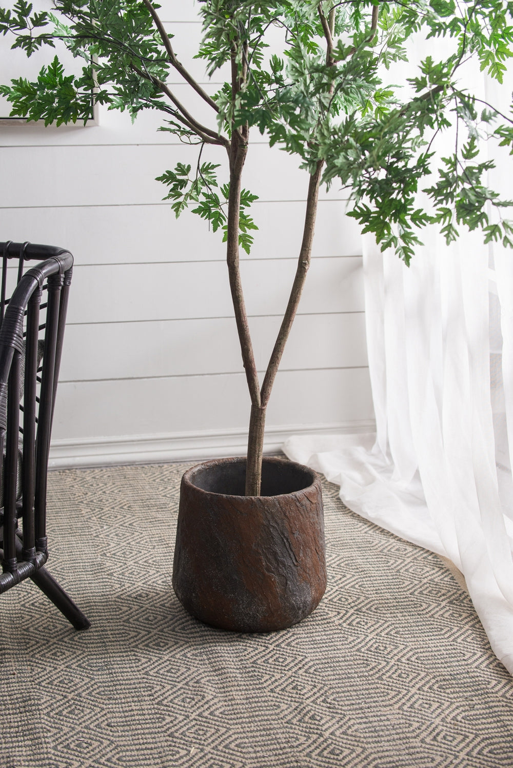 12.6x12.6x11.8' Cement Planter Small, Indoor Outdoor Garden Functional Decor Media 10