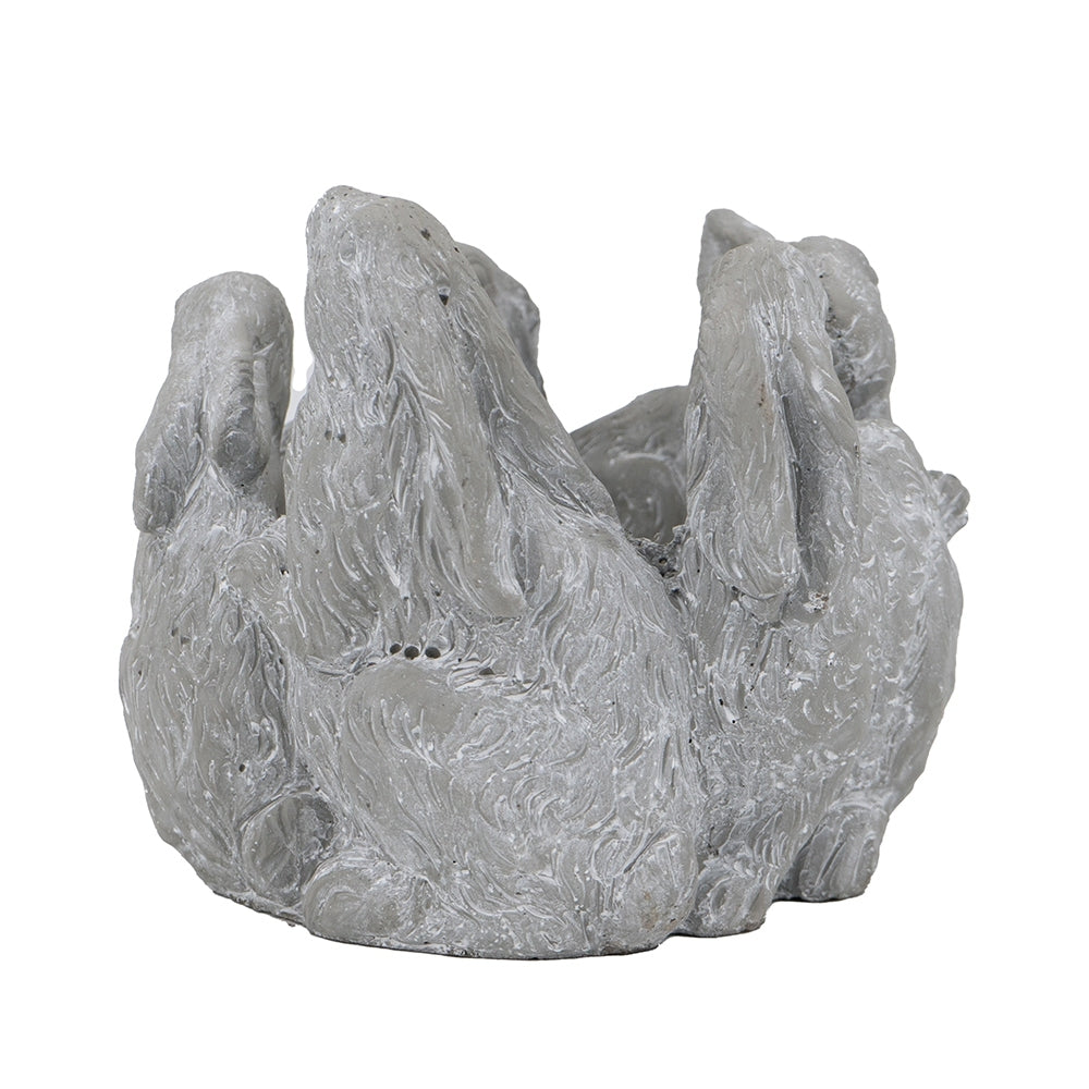 10x8x6.5' 5 Bunny Cement Planter Media 4