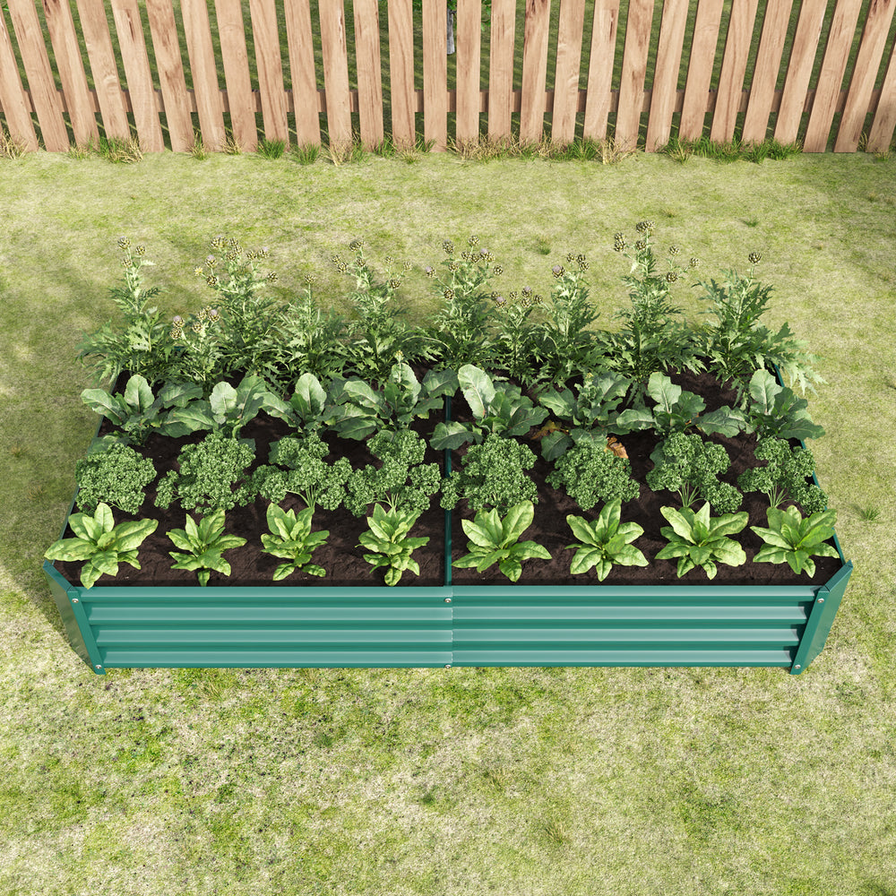Raised Garden Bed Outdoor, 6×3×1ft , Metal Raised  Rectangle Planter Beds for Plants, Vegetables, and Flowers - Green Media 7