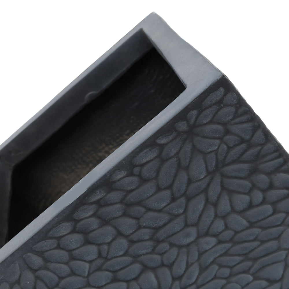 Large Outdoor Indoor Planter, 16.9'+14.37'+11.6' +9.25''Dia Square Magnesium Oxide Planter Set of 4, Flower Pots with Drainage Holes,  Modern Design, Grey Color Planter for Home Garden Patio Media 8
