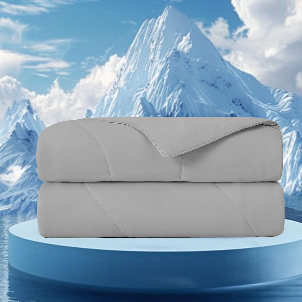 1-Piece 90x90' Cooling DA Comforter,Gray Media 1