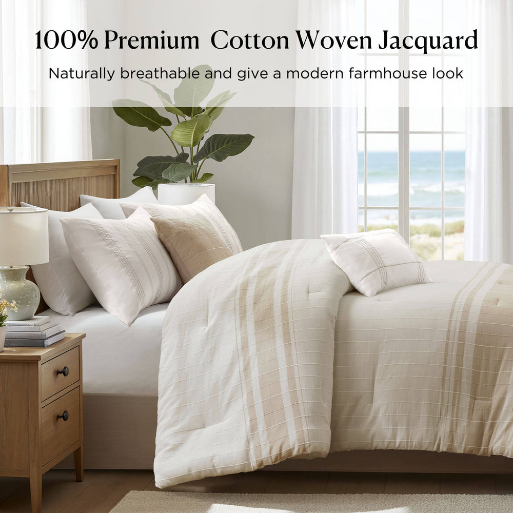 6-Piece Full Cotton Jacquard Oversized Comforter Set Media 10