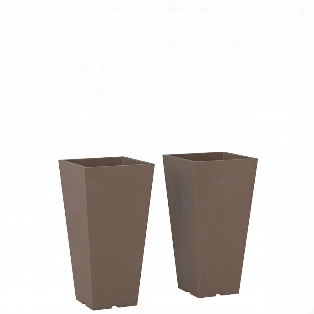Chic Planters,Set of 2 Flower Planters,Outdoor Tall Planters Media 7