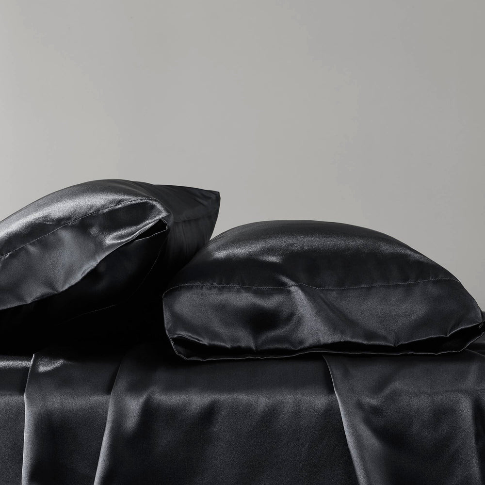 7 PCS Split King Luxury Sheet Set Black Media 18