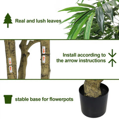 7FT Artificial willow Tree, Indoor Faux slik Greenery Plant for Home, Apartment, or Office Decoration, 1pc/set perspective