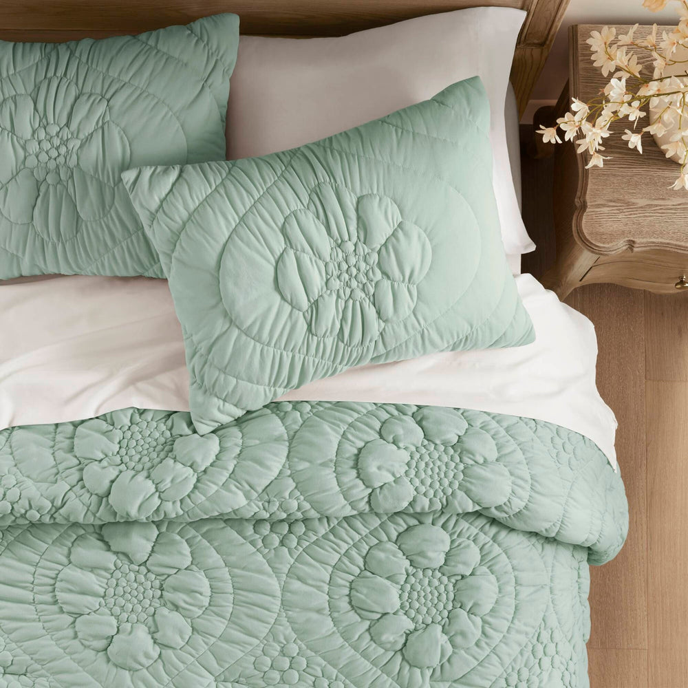 3-Piece Full/Queen Comforter Set,Sage Media 12