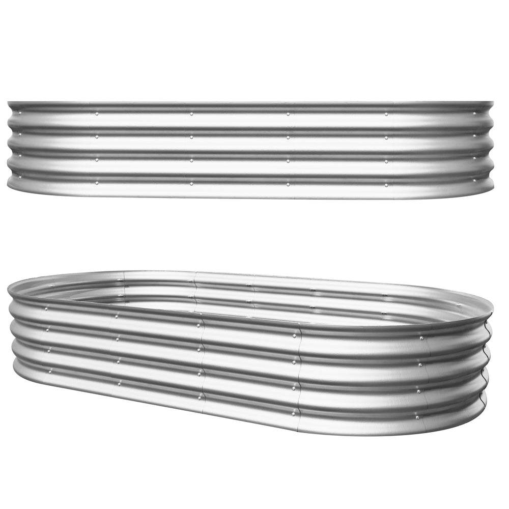 Galvanized Raised Garden Bed Kit, Heavy Duty, Rust-Resistant, 6x3x1ft, Silver Media 1