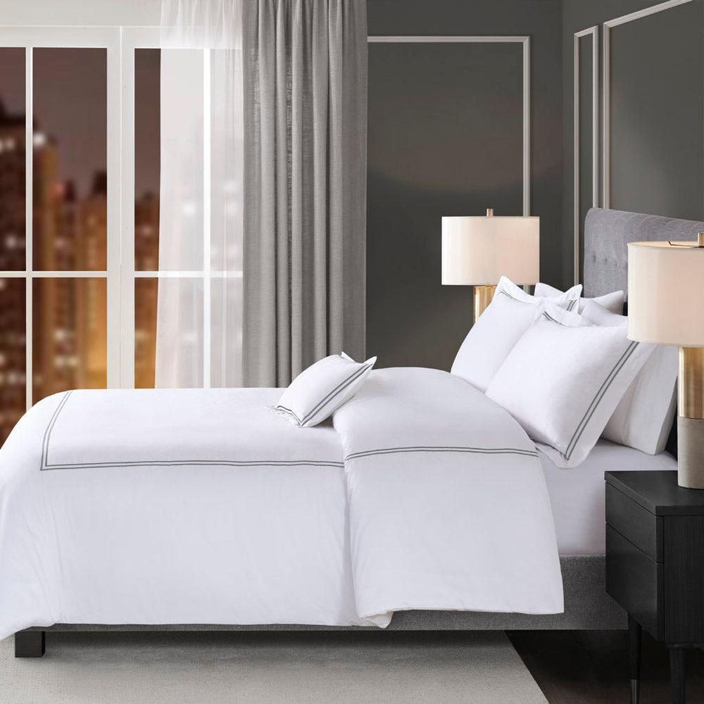 Full/Queen 100% Cotton Sateen Embroidered Comforter Set Media 15
