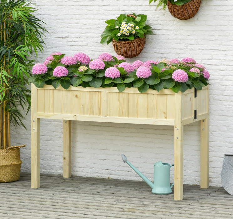 Garden Raised Bed Raised Garden Bed Elevated Wooden Planter Box Media 3