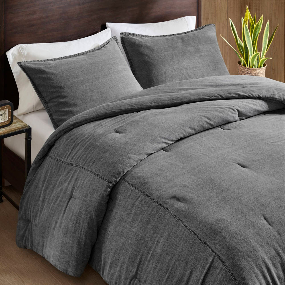 3PCS King/Cal King Twill Washed Comforter Set Media 18