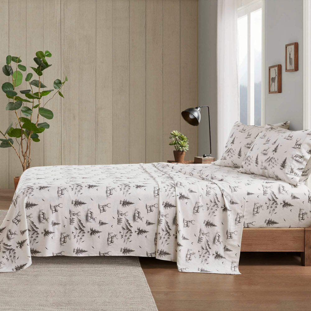 4 PCS Full Sheet Set Gray Deer Toile Media 9