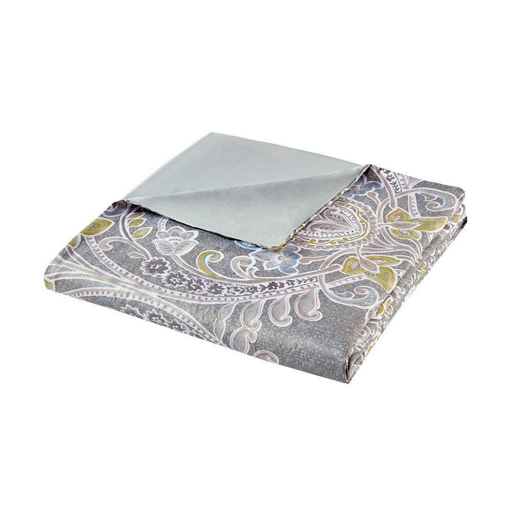 5 Piece Cotton Duvet Cover Set Grey Full/Queen Media 11