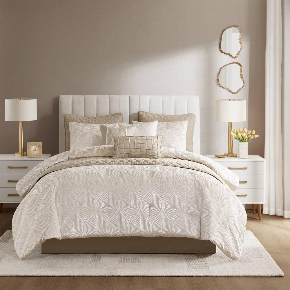 10- Piece King Jacquard Comforter Set Media 18