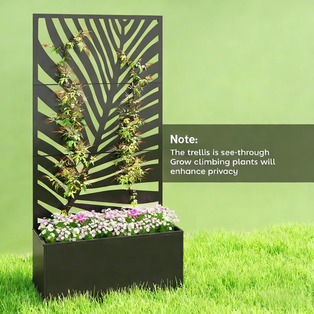 Outdoor Raised Garden Bed,Metal Planter Box,Large Planter Box Media 3