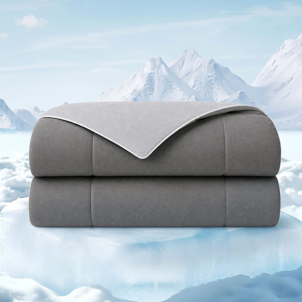 1 Piece Full/Queen Down Alternative Comforter,Grey Media 16