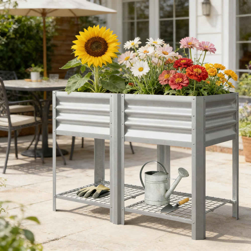 Outdoor Elevated Planter Box,Raised Garden Bed Media 3