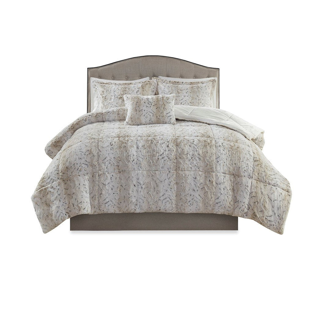 Full/Queen 4PC Faux Fur Comforter Set Media 6