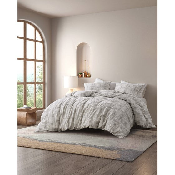 3 Piece Cotton Jacquard Duvet Set-Full/Queen Media 2