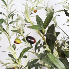 7' Artificial Olive Tree in Black Plastic Pot, 1pc/set perspective