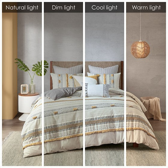 Full/Queen 3 Piece Cotton Duvet Cover Set Media 8