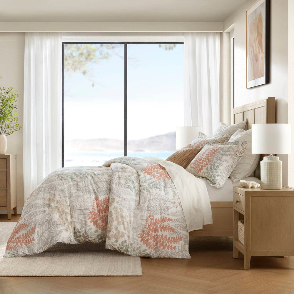 3-Piece King 100% Cotton Sateen Duvet Cover Set,Terracotta/Linen Media 16