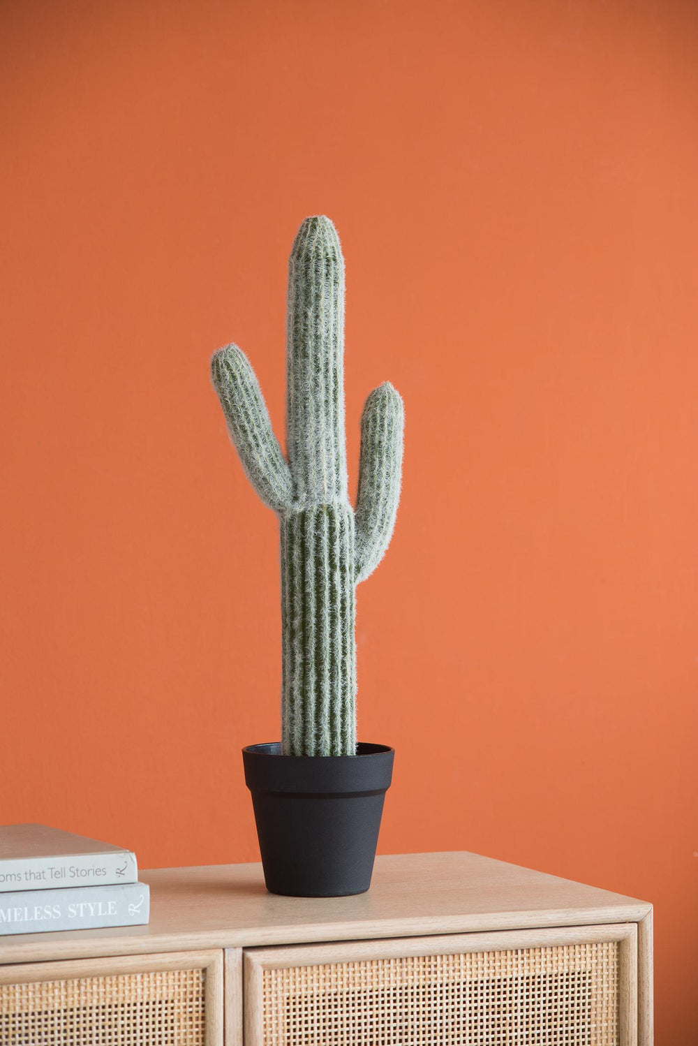 8x5x24.5'H Artificial Saguaro Cactus in Black Pot Media 5