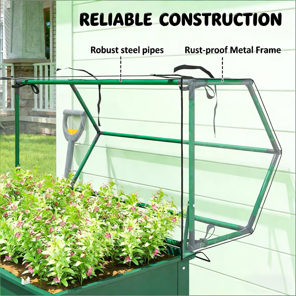 Modern Elevated Garden Box,Plant Bed Media 5