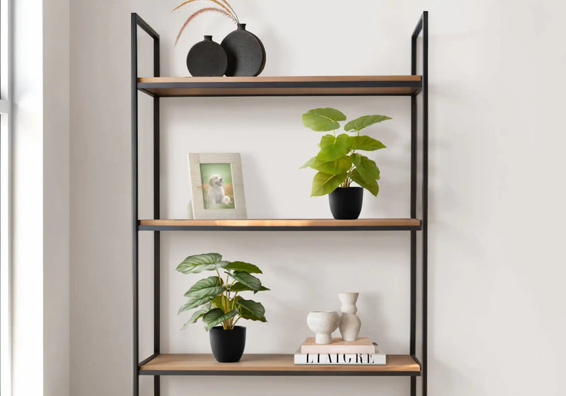 Artificial Plant, 13' Tall, Epipremnum, Indoor, Faux, Fake, Table, Greenery, Potted, Set Of 2, Decorative, Green Leaves, Black Pots