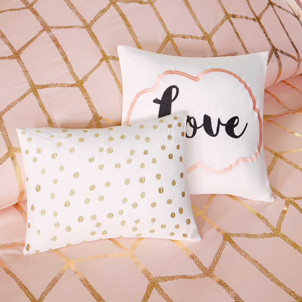 5-Piece Full/Queen 100% Polyester Brushed   Printed Comforter Set Media 11