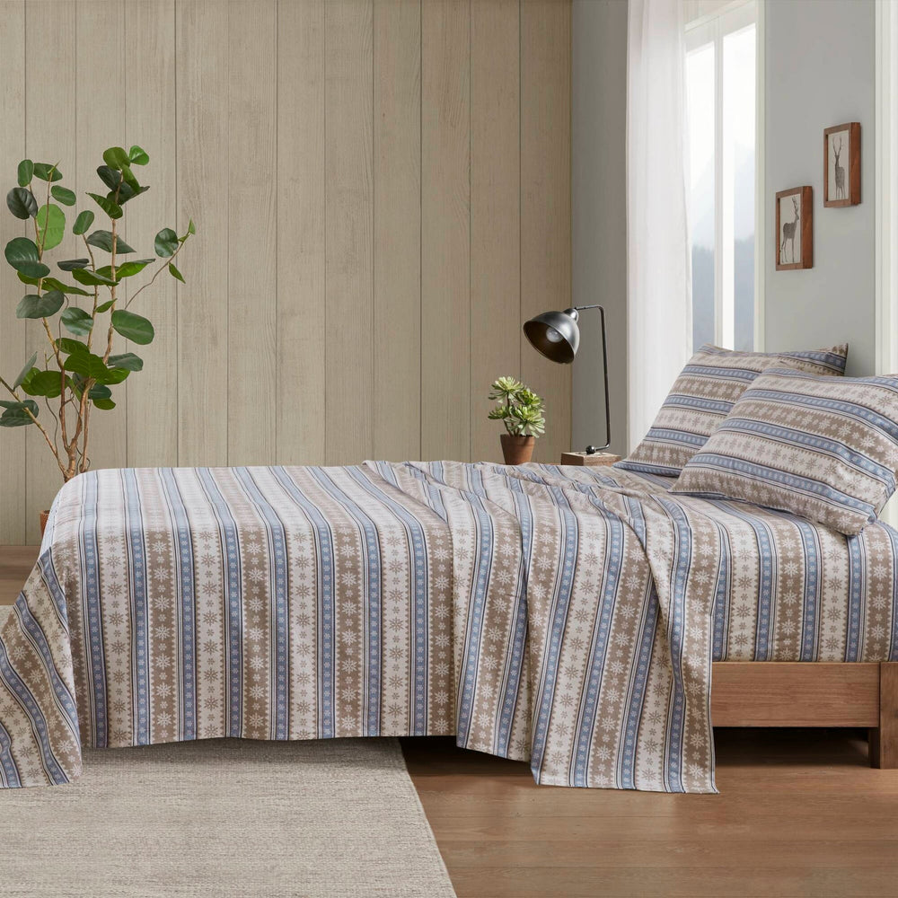 3 PCS Twin Sheet Set Blue Snowflake Media 20