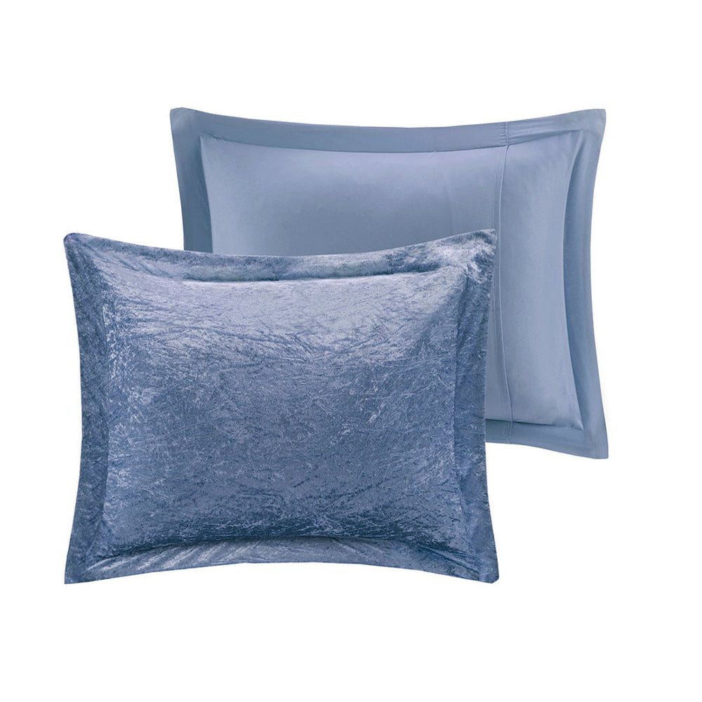 Full/Queen Velvet Duvet Cover Set with Throw Pillow Media 2