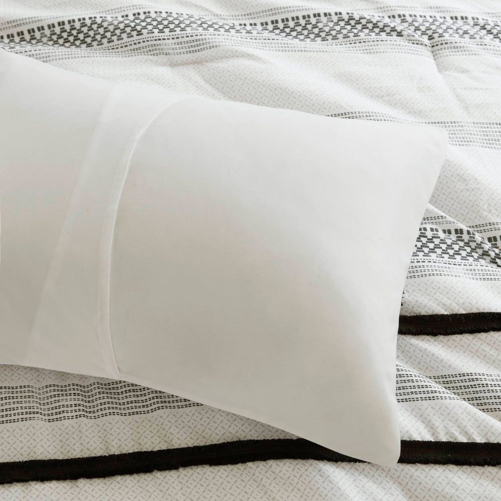 7 Piece Stripe Comforter and Quilt Set-Full/Queen Media 18