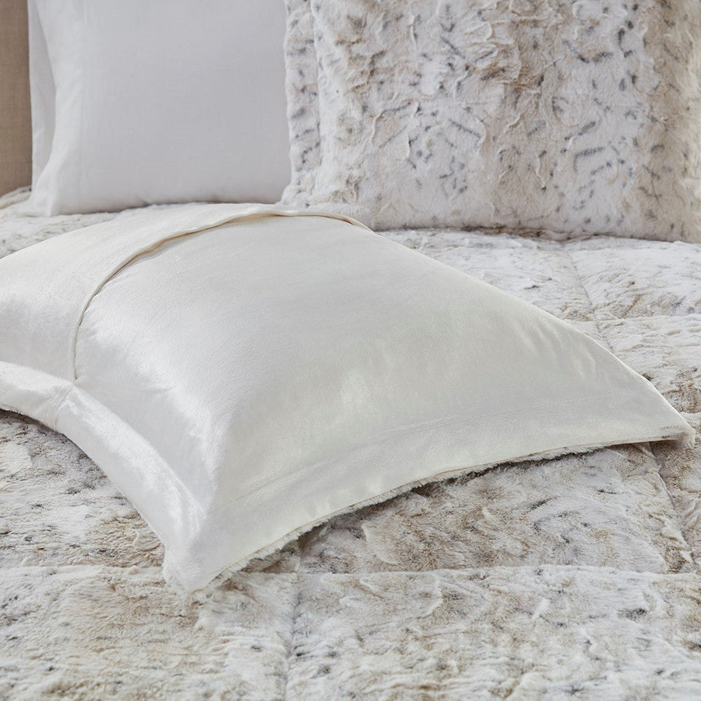 Full/Queen 4PC Faux Fur Comforter Set Media 7