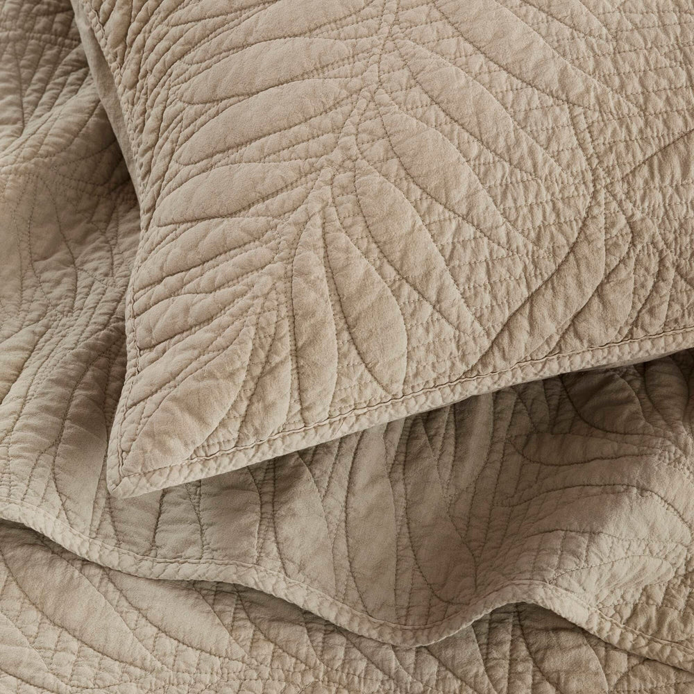 King 3 Piece Cotton Quilt Set Linen Media 10