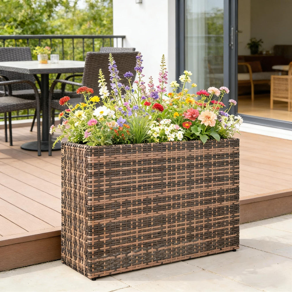 Modern Elevated Planter Box,Raised Garden Bed Media 1