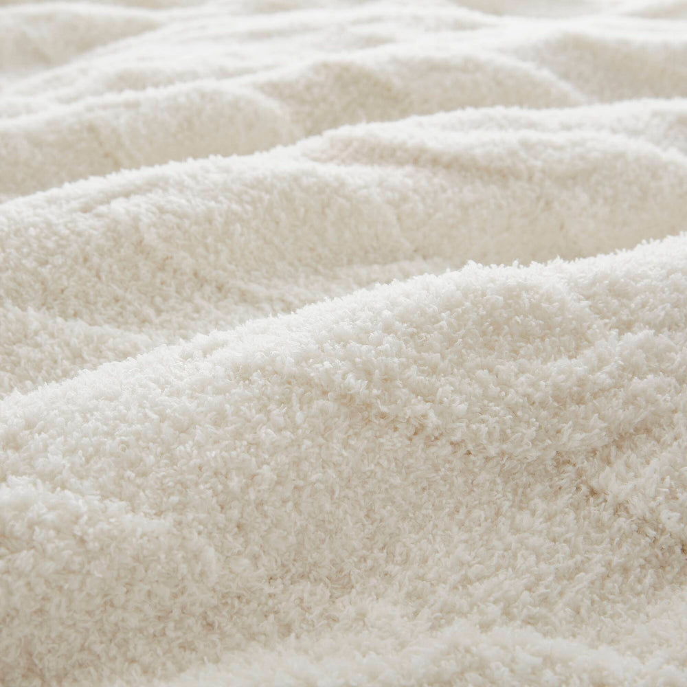 3 Pieces King/Cal King Cable Knit Chenille Comforter Set,Ivory Media 15