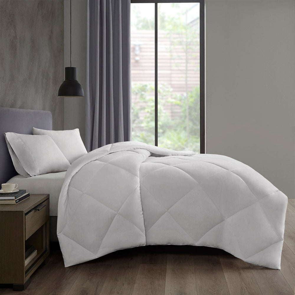 Oversized Down Alt Comforter with HeiQ Smart Temp Treatment White King/Cal King Media 7
