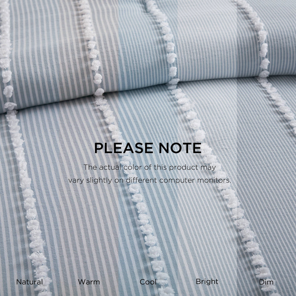 3- Piece King Cotton Yarn Dyed Comforter Set Media 7